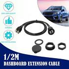 Square Car Dashboard Flush Mount USB 3.0 Male To Female Hot Extension Panel X7Y2