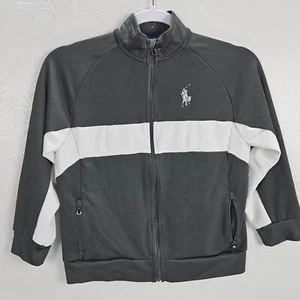 Polo Ralph Lauren Fleece Sweater Kids Youth Small Size 7 Full Zip Pony Athletic - Picture 1 of 9
