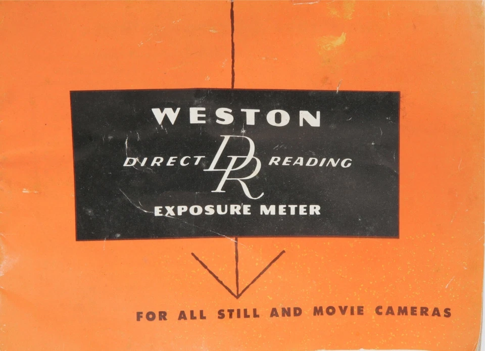 Medidor de exposición de lectura directa Weston DR manual de instrucciones 1967 ORIGINAL Foto 1 de 1