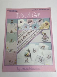 Leisure Arts It's A Girl by Lorraine Birmingham Leaflet 937 Cross Stitch Pattern - Picture 1 of 10