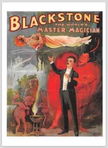 Modern Postcard: Photo- Magician Blackstone Performs Levitation - Magic/Taschen - Picture 1 of 3