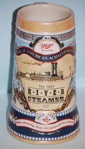 #44580 "Il primo vaporetto di fiume 1807" Miller High Life Stein da collezione - Foto 1 di 8