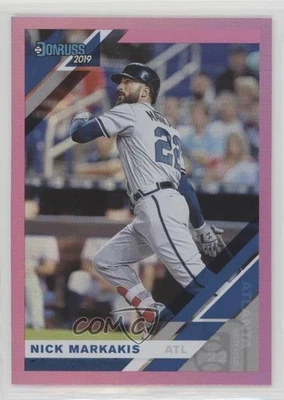 2019 Panini Donruss Holo Pink Nick Markakis #177 - Image 1 of 2