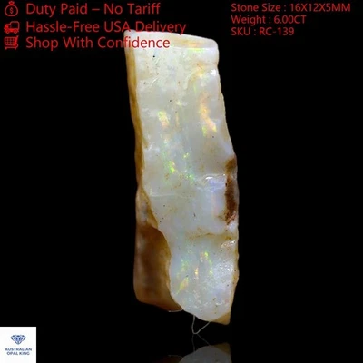 6,00 Cts Ópalo de Fuego Natural Espiritual Áspero Piedras Preciosas... - Imagen 1 de 4