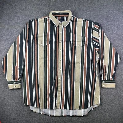 Camisa Roper Para Hombres 3XL Rayas Abotonadas Vaquero Occidental Informal Manga Larga Foto 1 de 4