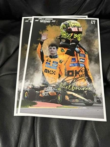Lando Norris signed unique poster 2025 Australian GP Winner! Proof RARE - Picture 1 of 3