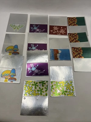 Lote de 13 etiquetas de presente vintage premium folheadas em relevo, 7 designs - Imagem 1 de 4