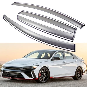 Side Window Deflectors Rain Guards Vent Visors for Hyundai Elantra 2021-2025 - Picture 1 of 7