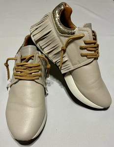 Shu Shop Pepa Zapatillas con Flecos Hueso Zapatos con Cordones para Mujer Talla 8.5 - Imagen 1 de 13