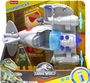BRANDNEU FISHER PRICE IMAGINEXT JURASSIC WORLD AIR TRACKER KAYLA & FLUGZEUG - Bild 1 von 4