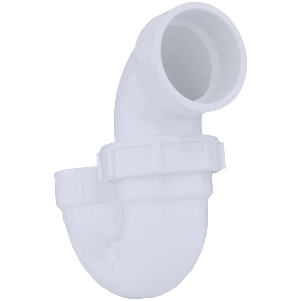 Charlotte Pipe 1-1/2 In. White PVC P-Trap with Union PVC 00708P 0800HA Pack of