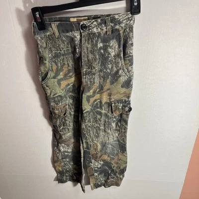 Mossy Oak Field Staff Camo Pants Youth 6/7 Cargo Hunting Camouflage Hiking - Image 1 of 4