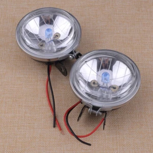 Clear Round H3 90mm 3.5inch Van Bus Truck 100W 12V Fog Spot Lights Lamps Kit Qn - Picture 1 of 2