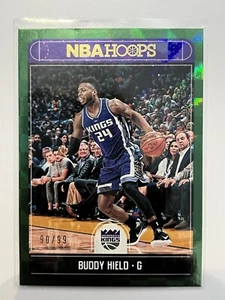 2017-18 NBA Hoops Buddy Hield Green Checkered /99 - Kings/Warriors - Bild 1 von 2