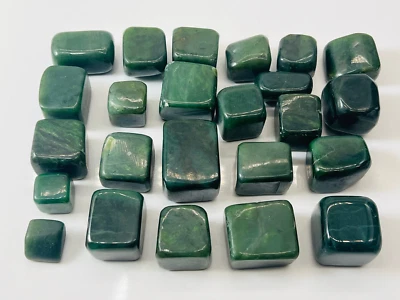 Nephrit Jade Trommelstein selten AAA Qualität Naturstein heilstein +-30mm 1kg - Bild 1 von 4