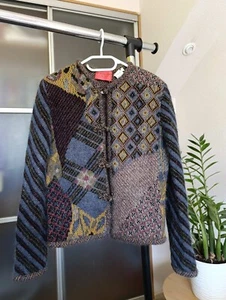 Vintage Emanuel Ungaro Wool/mohair Cardigan Abstract Pattern - Picture 1 of 15
