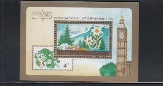 MONGOLIA London '80 Philatelic Exhibition MNH souvenir sheet - Image 1 of 1