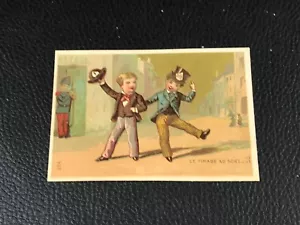 CHROMO CARD CURVE ROUZET PERRON PARIS BESANÇON ERA 1880 90 - Picture 1 of 2