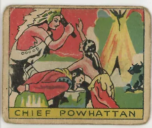 Western Series Strip Card 1930s R128 No 33 Chief Powhattan Pocahontas Nice - Picture 1 of 2
