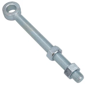Swing Gate Long Eye Bolts Hinge + Nuts Adjustable Zinc Plated 12mm – 24mm - Picture 1 of 66