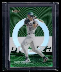 2005 Topps Finest Green Refractor #109 Mike Piazza 176/199 Mets HOF - Picture 1 of 2