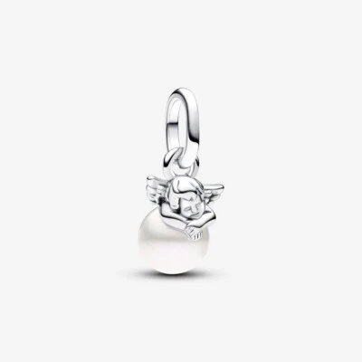 PANDORA Charm Anhänger Bead Sterlingsilber Amor Süßwasserzuchtperle 793108C01 - Bild 1 von 4
