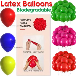 Paquete de 100 globos multicolores de látex de 12 pulgadas para cumpleaños Par - Imagen 1 de 15