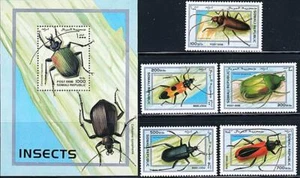 👉 SOMALÍ 1998 ESCARABAJOS + S/S INSECTOS MNH - Imagen 1 de 1