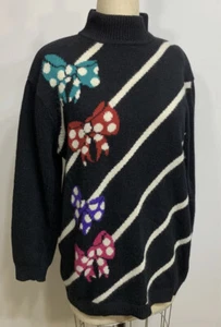 Vintage Sweater Angora Wool 1980s Large - Picture 1 of 7