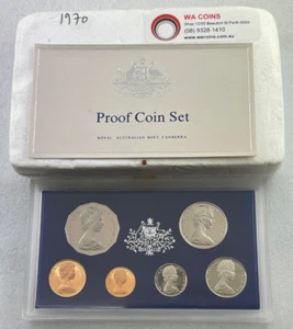 1970 Australia RAM Proof Coin Set with Foams & Certificate! Amazing quality! - Foto 1 di 7