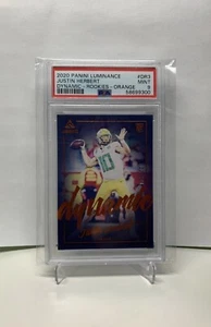 PSA 9 Justin Herbert 2020 Panini Luminance Dynamic Rookies Orange 21/100 #DR3 - Picture 1 of 2