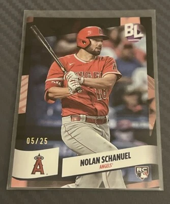 2024 Topps Big League Black Foil #46 Nolan Schanuel /25 Los Angeles Angels - Image 1 of 2