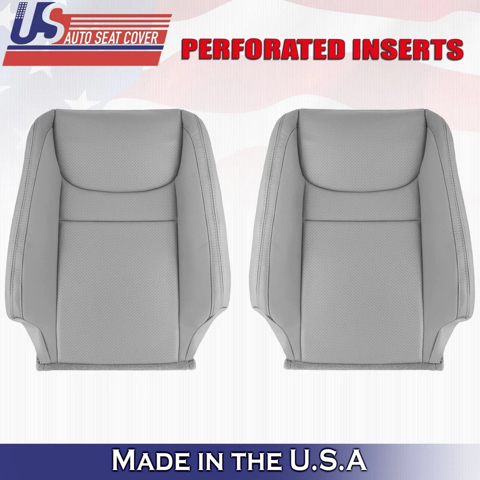 2001 2002 2003 For Toyota Highlander Driver & Passenger Tops Leather Covers Gray - Image 1 of 4