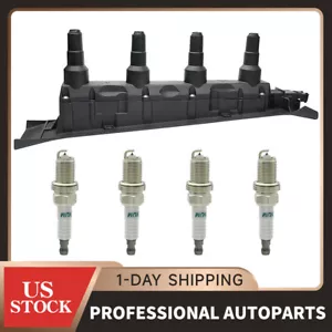 Bobina de encendido + paquete de bujías para SAAB 9-3 9-5 1999-2009 L4 2,0 L C1705 UF577 - Imagen 1 de 11