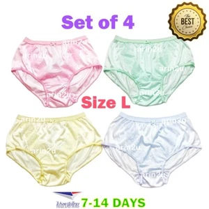 4er Set Damen Spitze Desire Hipster Größe L weich Nylon Unterwäsche volle Slips Pfanne - Bild 1 von 6
