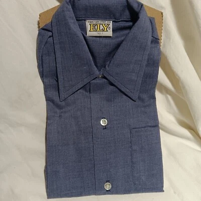 Camisa NIÑOS Talla 7 Vintage Años 70 Niños COBALTO ESCOTILLA AZUL HIPPY MOD CAMISA EE. UU. NUEVA Foto 1 de 4