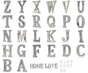 Shabby Chic Handmade Mango Wood White-Wash Alphabet Letters - Numbers - Words - Picture 1 of 41
