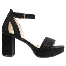 CL by Laundry Gaily Metallic Platform  Womens Black Dress Sandals IGAS02FIE-90Z