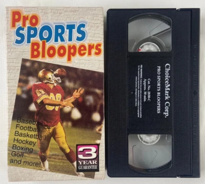 Pro Sports Bloopers VHS video 1994 comedy bloopers funnies Baseball Football - Image 1 of 3