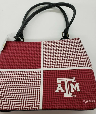 TEXAS A&M AGGIES NCAA LADIES VORTEX HOUNDSTOOTH GAME DAY OUTFITTERS PURSE  NWT Cover