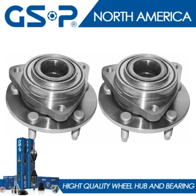 Pair Front Wheel Hub and Bearing Assembly 04-07 Chevy Malibu For Pontiac G6 - Image 1 of 4