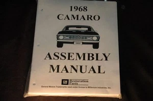 1968 CAMARO ASSEMBLY MANUAL 100'S OF PAGES OF PICTURES, PART NUMBERS & DETAILS - Imagen 1 de 1