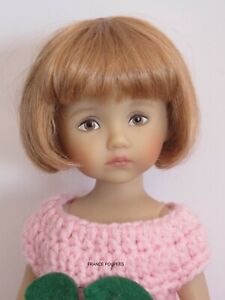 perruque blond doré poupée LD Boneka 10"-T16/17cm-Doll wig sz6/7" golden blde