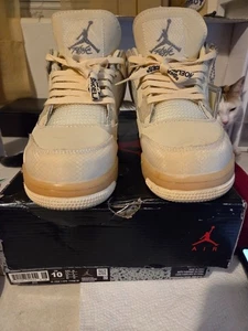 NIKE AIR JORDAN 4 RETRO CV9388 100 BEIGE TALLA 10 ESTADO COMPRA MUY BONITA CON CAJA - Imagen 1 de 17