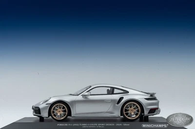 1/18 Minichamps 2024 Porsche 911 (992) Turbo S Silver 🤝ALSO OPEN FOR TRADE🤝 - Image 1 of 4