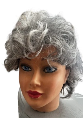 Nueva Peluca Paula Young A5512 TRISHA Corta Gris Plateado Promedio Foto 1 de 4