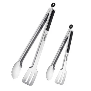 16-inch & 12-Inch Grill Tongs for Cooking BBQ Heavy Duty Extra Long Grilling ... - Picture 1 of 7