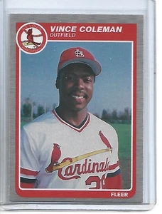 Vince Coleman 1985 Fleer Update Baseball Rookie Card #U-28-St. Lous Cardinals - Picture 1 of 2