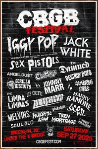 Póster RARO CBGB Festival 2025 Edición Limitada IGGY POP JACK PISTOLAS SEXUALES BLANCAS LOS CONDENADOS - Imagen 1 de 1