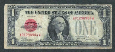 1928 $1 RED SEAL LEGAL TENDER NOTE ~ FR-1500 ~ NICE COLLECTOR GRADE - Image 1 of 2